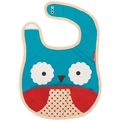 Zoo Little Kid And Toddler Tuck-Away Water Resistant Baby Bib - Owl