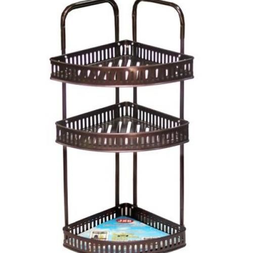 Wall Mounted 3 Layer Triangular Bathroom Storage Shelf