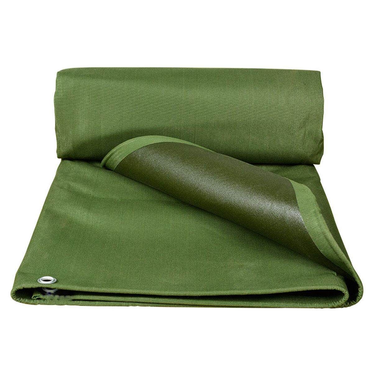 Green Heavy Duty Canvas Tarp Tarpaulin Sun Blocked Waterproof Dustproof Inner Rubbers Emerald Green