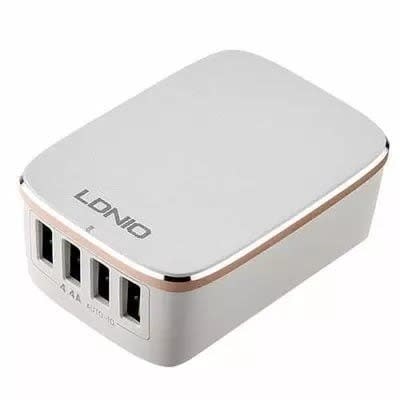 4port USB Wall Travel Charger With Auto-id