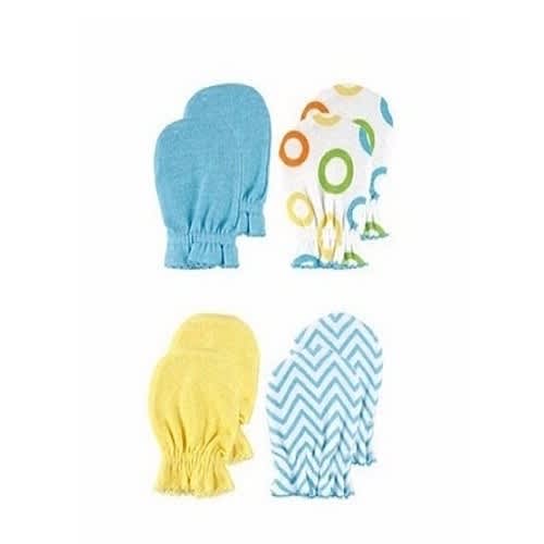 Baby Boy Scratch Mittens - Pack Of 4