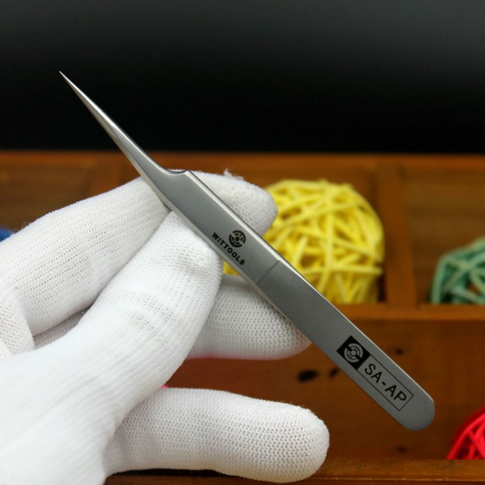 Industrial Tweezers SA-AP Precision Tools For Repairing Mobile Making Jewelry Laboratory Work Hobby Blackhead Remover