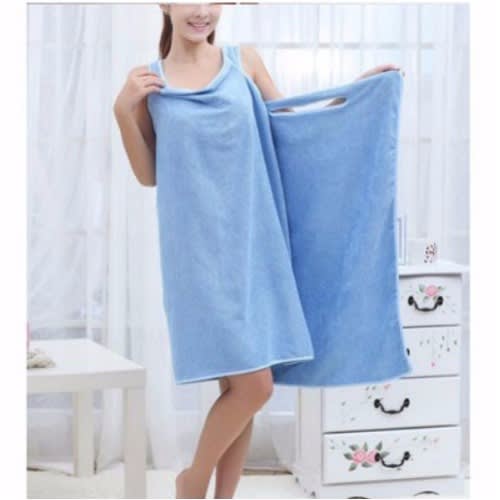 Towel Bathrobe - Wearable Towel