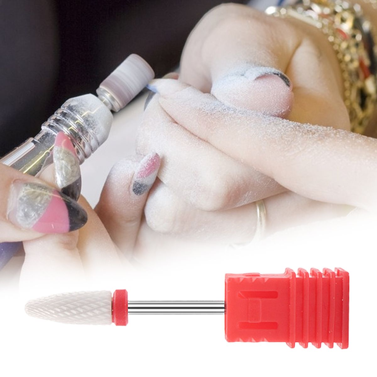 2.35mm Manicure Tools Toe Toenail Cuticle Bits Red