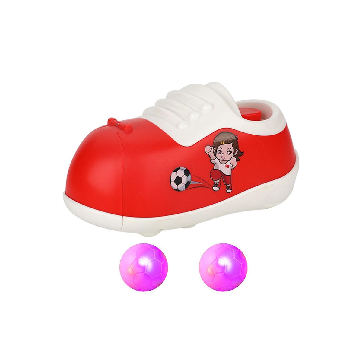 1 Set Football Skate Shoes Inertial Competition Football Shoes Baby Toy Red