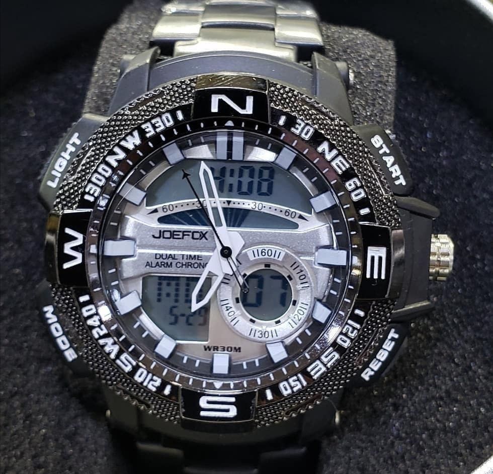 Black Digital Waterproof Watch For Men