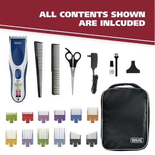 Pro Cordless Rechargeable Hair Clipper & Trimmer With Color Guided Combs