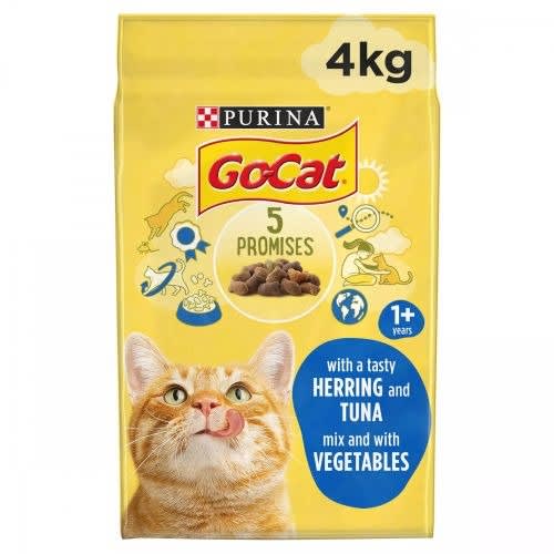 Purina Go-cat Adult Cat Food Tuna Herring And Veg 4kg