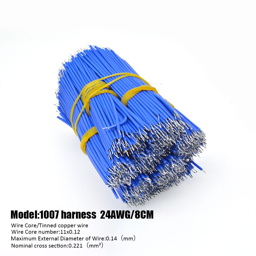 100Pcs UL1007 24AWG Breadboard Cable Wires 8CM 10CM