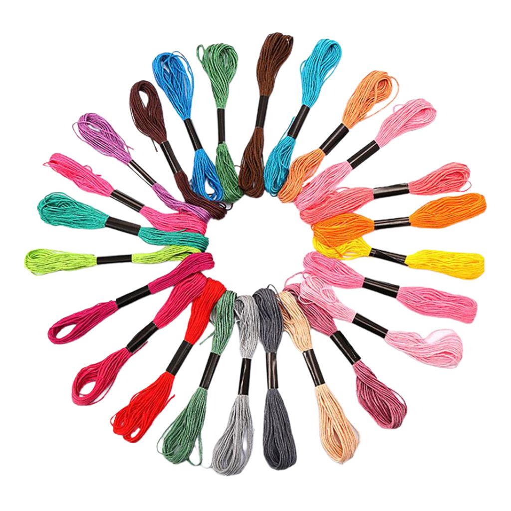 Colorful Embroidery  Threads Friendship Bracelets Making 24Color