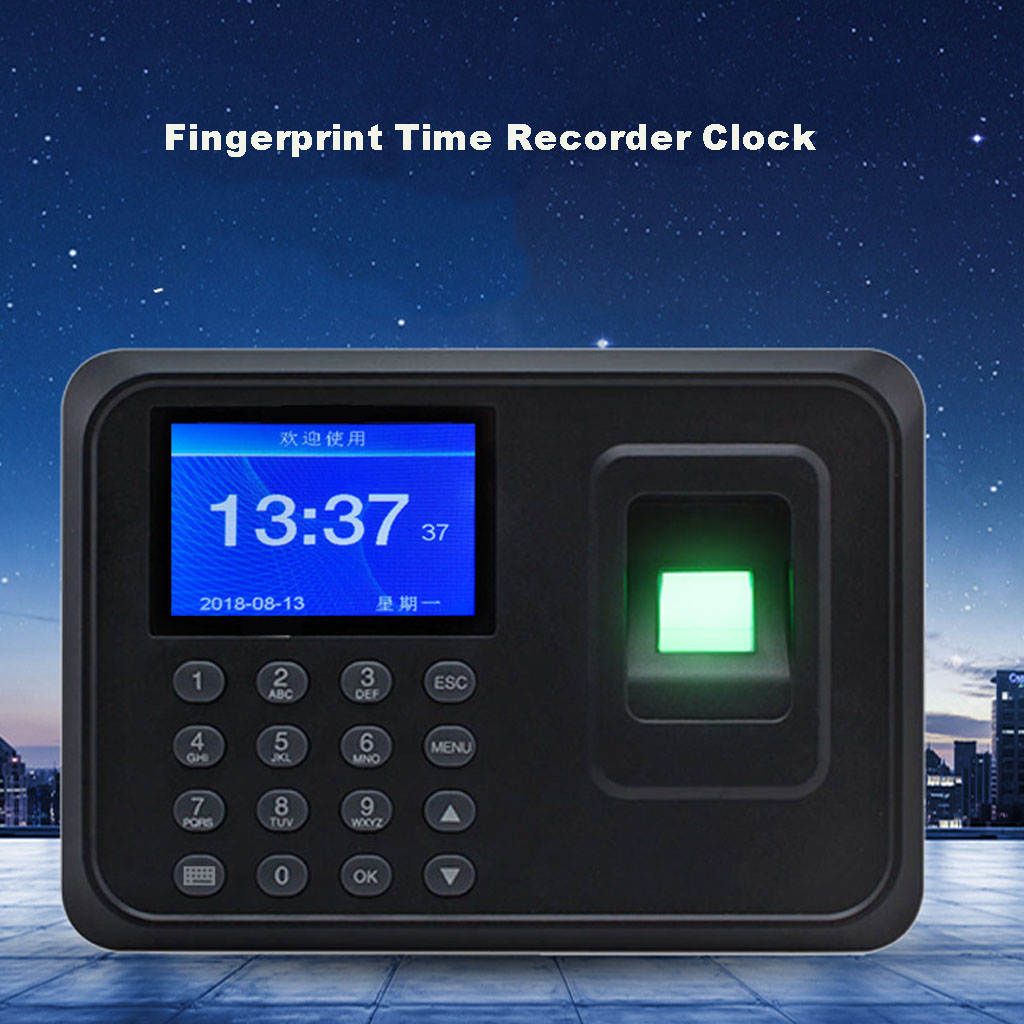 Password+Fingerprint Time Recorder Clock Attendance Employee Salary 2