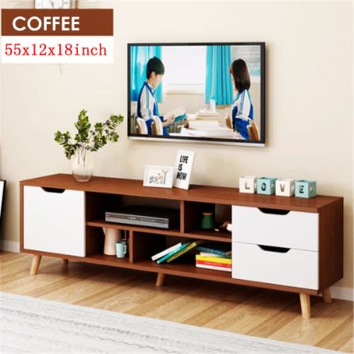 Kudosale Tv Stand Console Storage Entertainment - Wood