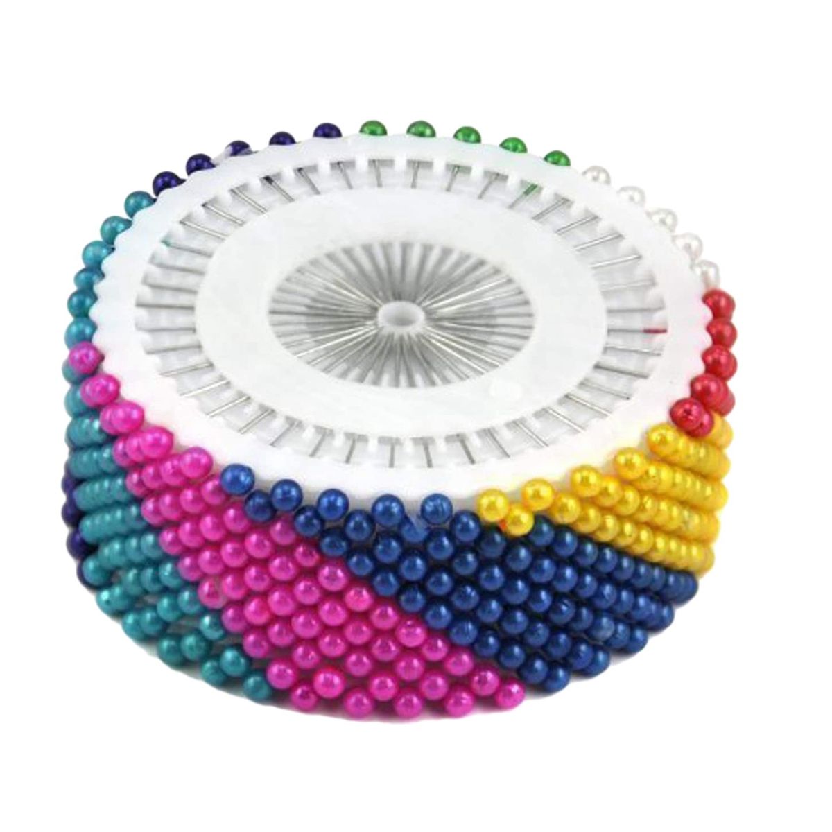 480 Pcs Color Dressmaker Straight Pins With Pearlized Ball