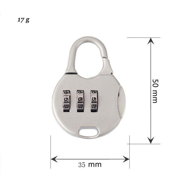 Alloy Mini Lock Padlock Outdoor Travel Luggage Zipper