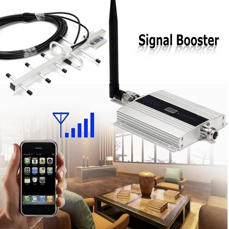 LCD High Gain 2G GSM 960MHz Cellphone Wifi Repeater Amplifier Outdoor Signal Expander Kit With 10M Cable Eurocode