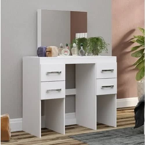 Vanity With Mirror - Off White