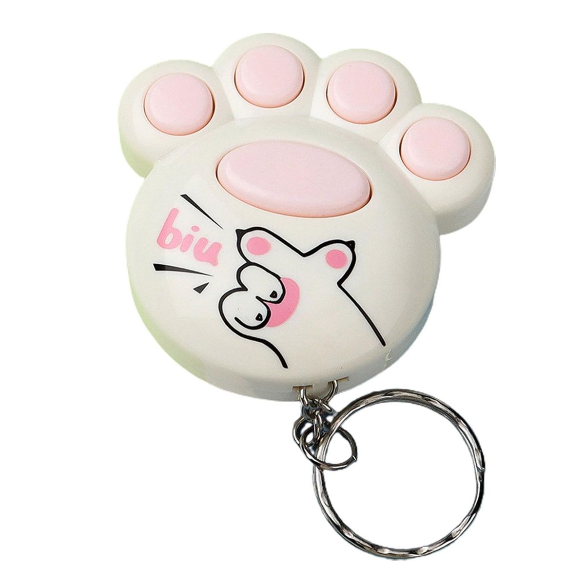 Memory Game Machine Cat Claw Game Machine Keychain Ornament White