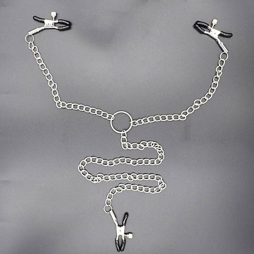 Metal Chain Nipple Clamps Clitoris Clip Adult Sex Toy