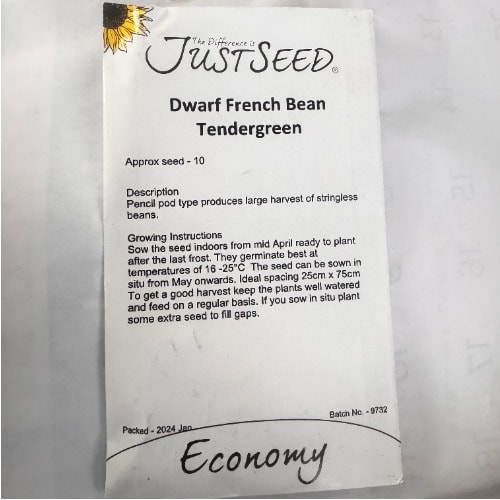 Dwarf French Bean Tendergreen Seeds-10 Seed
