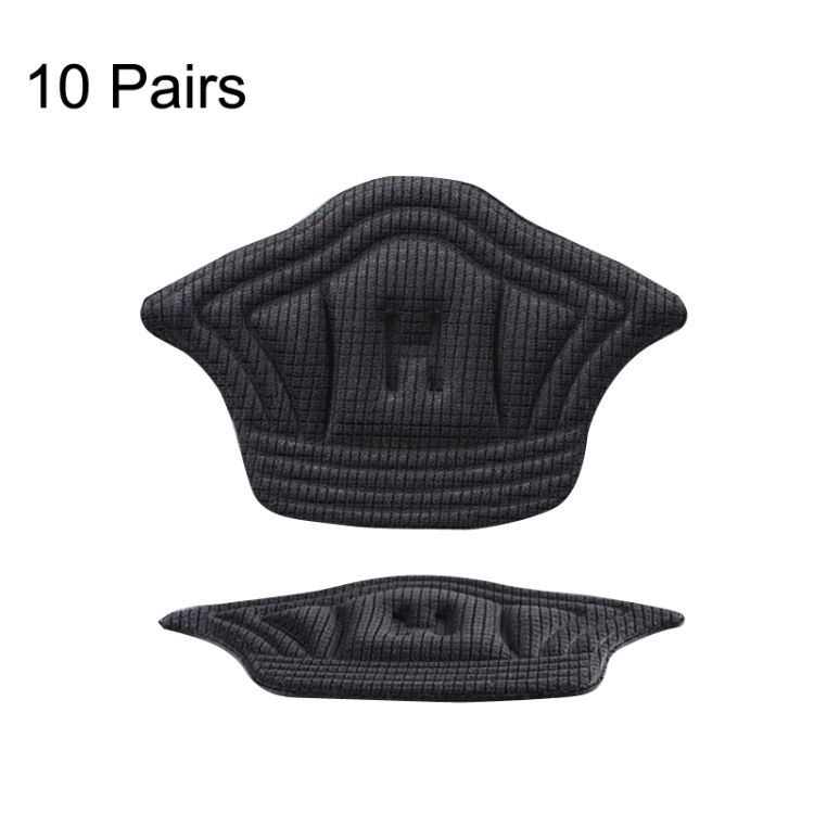 10 Pairs Tailored Sneaker Heel Tab, Thickness: 5mm (Black)