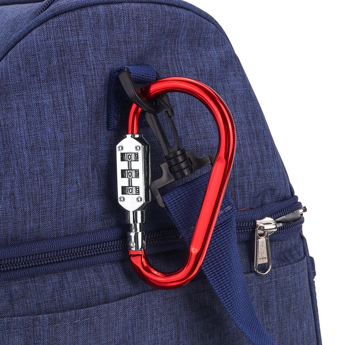 3 Digit Padlock Combination Motorcycle Bike Bicycle Bag Suitcase Carabiner Security Red