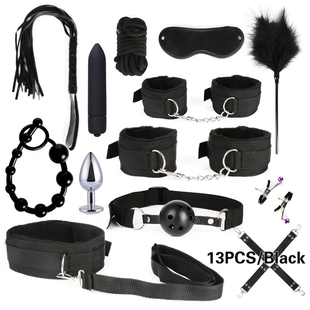 Sex Bondage 13pcs Pack BDSM Restraints Adult Sex Anal Toys