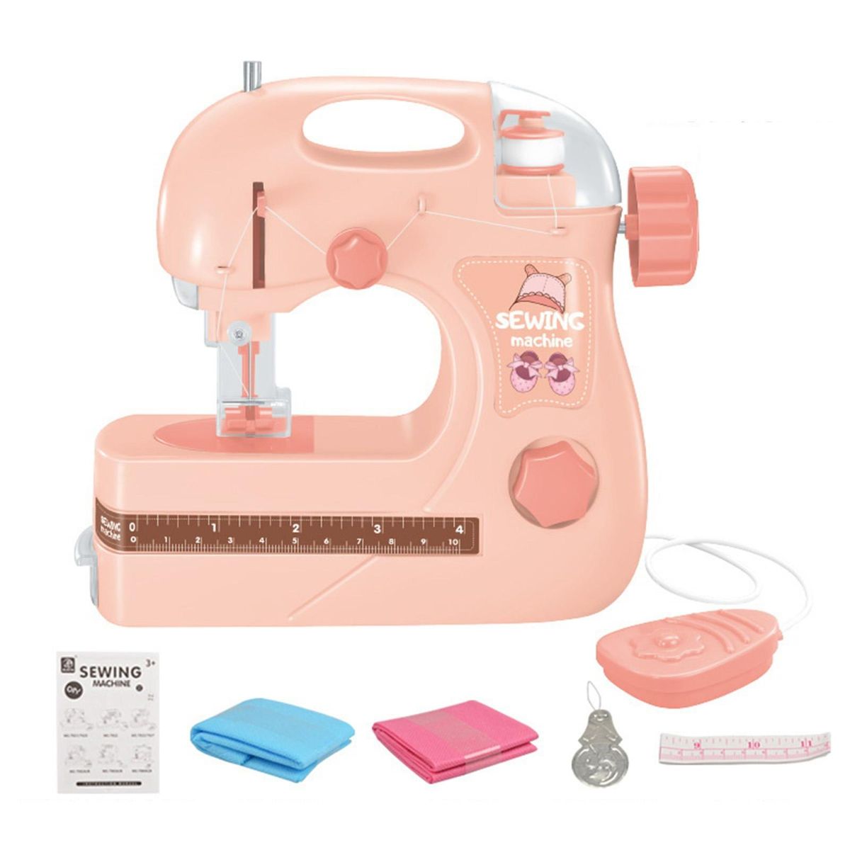 1 Set Role Play Supplies Sewing Machine Play House Toys Pink