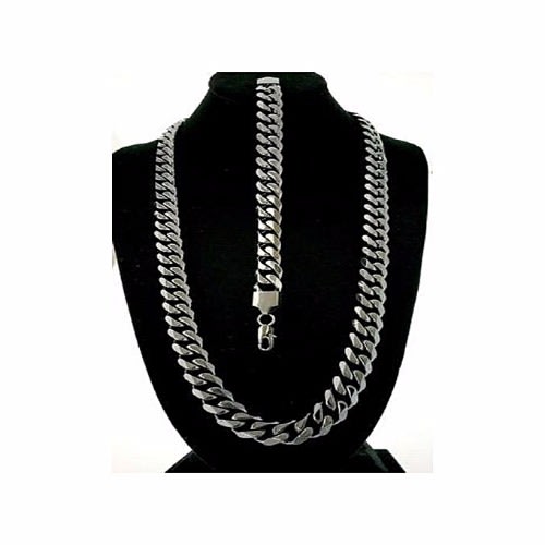 Silver Necklace & Hand Chain Set