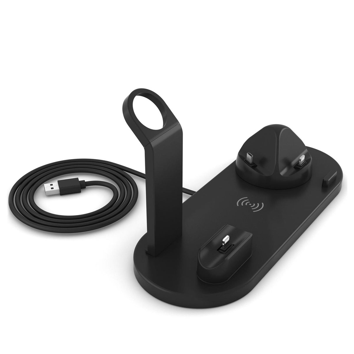 Replacement for iPhone12 11 X XR XS Samsung Galaxy S9 S8 iWatch 5 4 3 2 1 Airpods Wireless Charger Stand 4in1 Wireless Charging Base Qi Certified