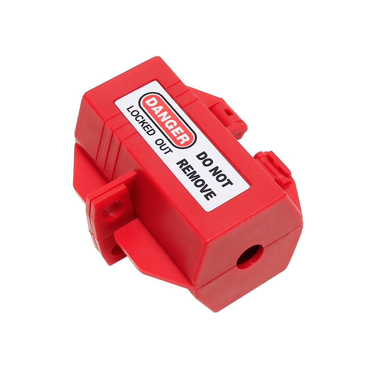 Polypropylene Plug Lockout Tagout 2 x 3-1/2 inch for 110-125V Plugs, OSHA Compliant
