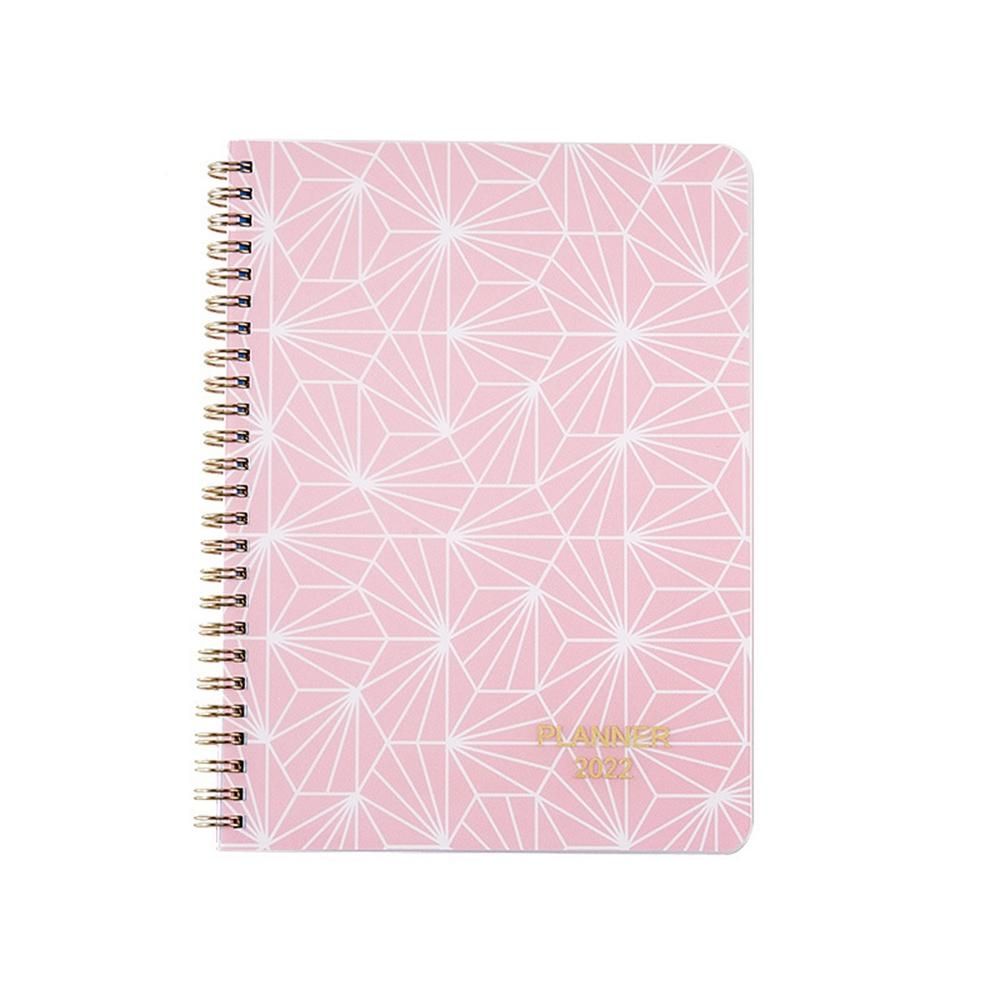 A5 2022 Planner English Version Schedule Notebook Goal Habit Schedule Coil This Stationery Office School Supplies Pink
