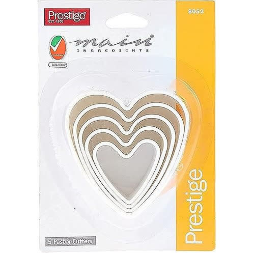 Heart Shape Pastry Cutter - 5-piece