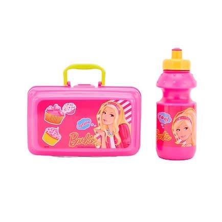 Barbie Lunch Box With Water Bottle Set - Pink