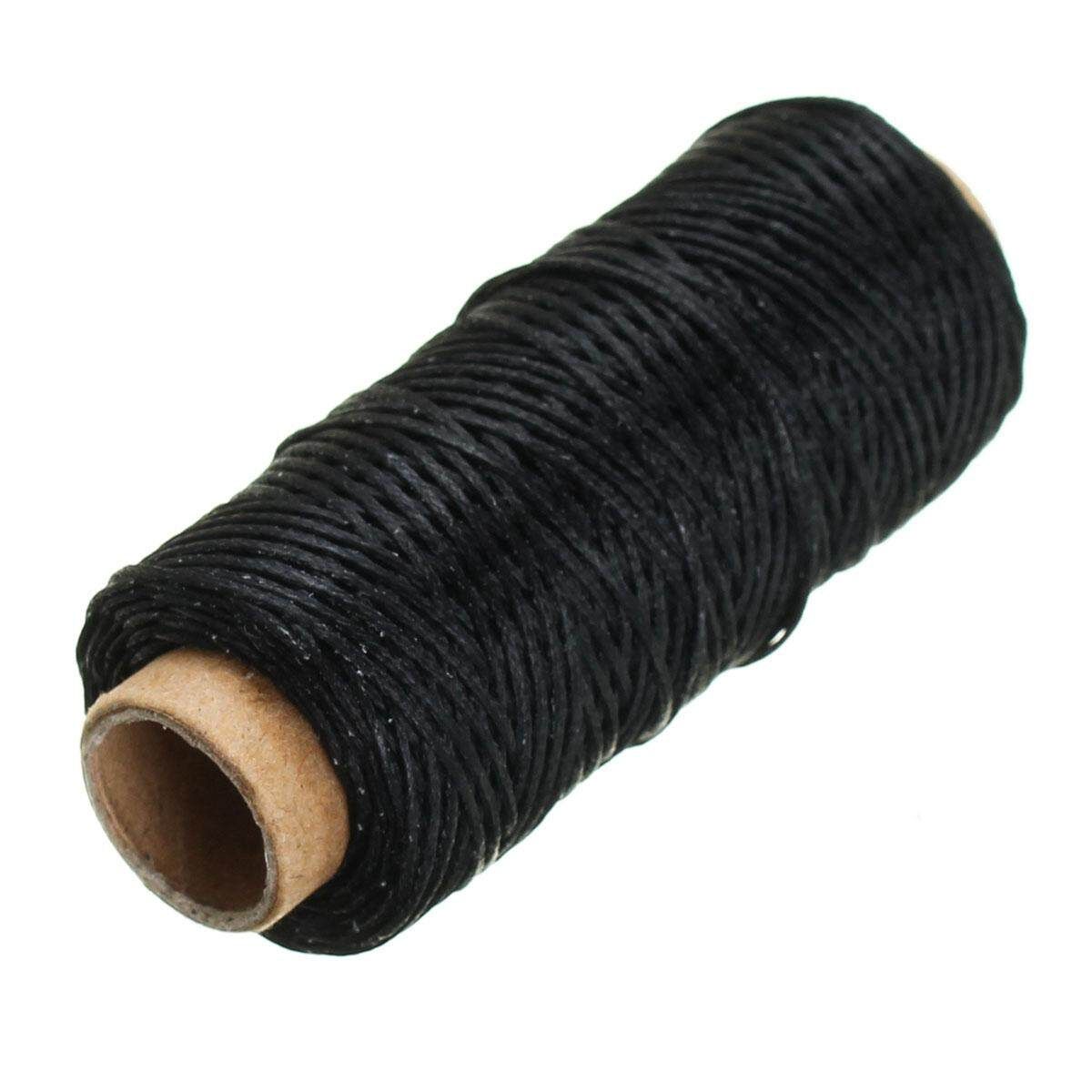 50m/roll Waxed Thread Cotton Cord String Strap Hand Stitching Thread For Leather Handicraft Tool Material Accessories Black