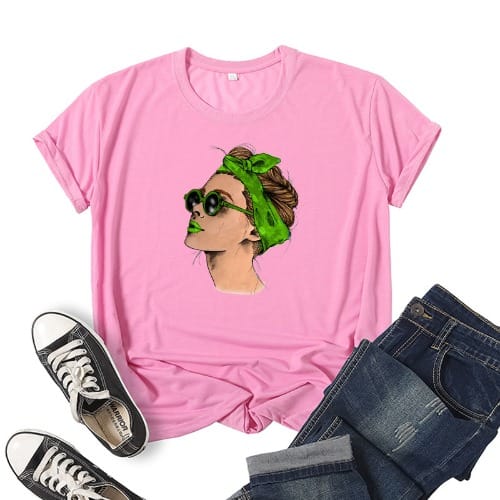 Scarf Print Top- Pink