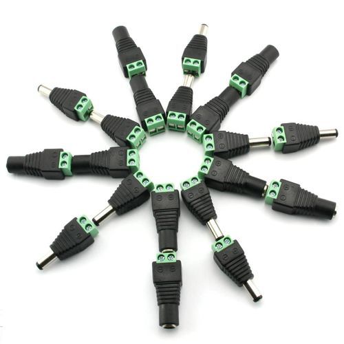 10 Pair (20pcs) Coax Cat5 To Bnc DC Power Male Jack Plug DC Female Connector Plug Adapter Av BNC UTP For CCTV Camera Video Balun