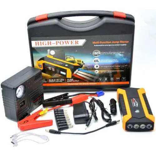 Car Jump Starter With Powerful Tyre Inflator - Yellow