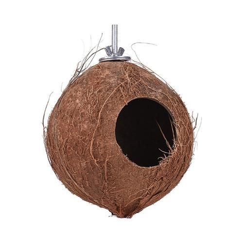 Bird Cage Toys Natural House Decoration Warm Home Hamster Squirrel Parrot Nest Breeding Parakeet Durable Coconut Shell Feeder