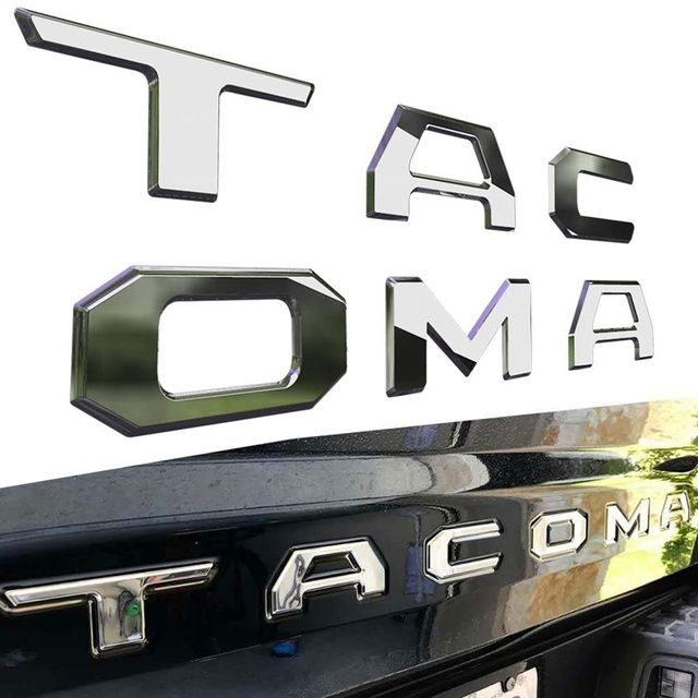 3d Raised Tailgate Insert Letters Emblem For Toyota Tacoma