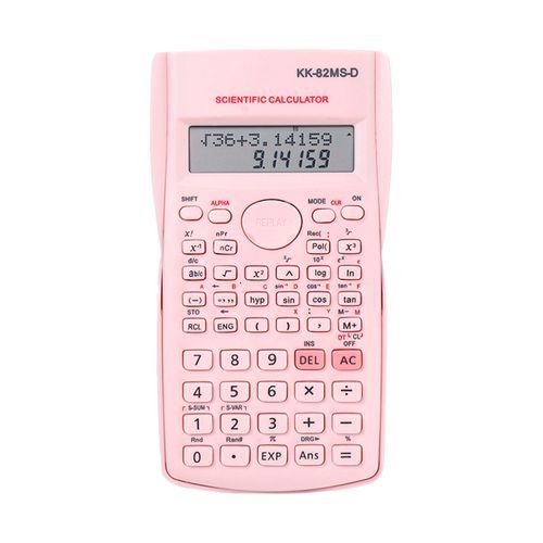 Student Calculator 2-Line LCD Screen Multiple Models-Pink