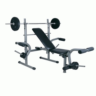 Multifunctional Weight Lifting Bench With 50kg Weight And Bar Set
