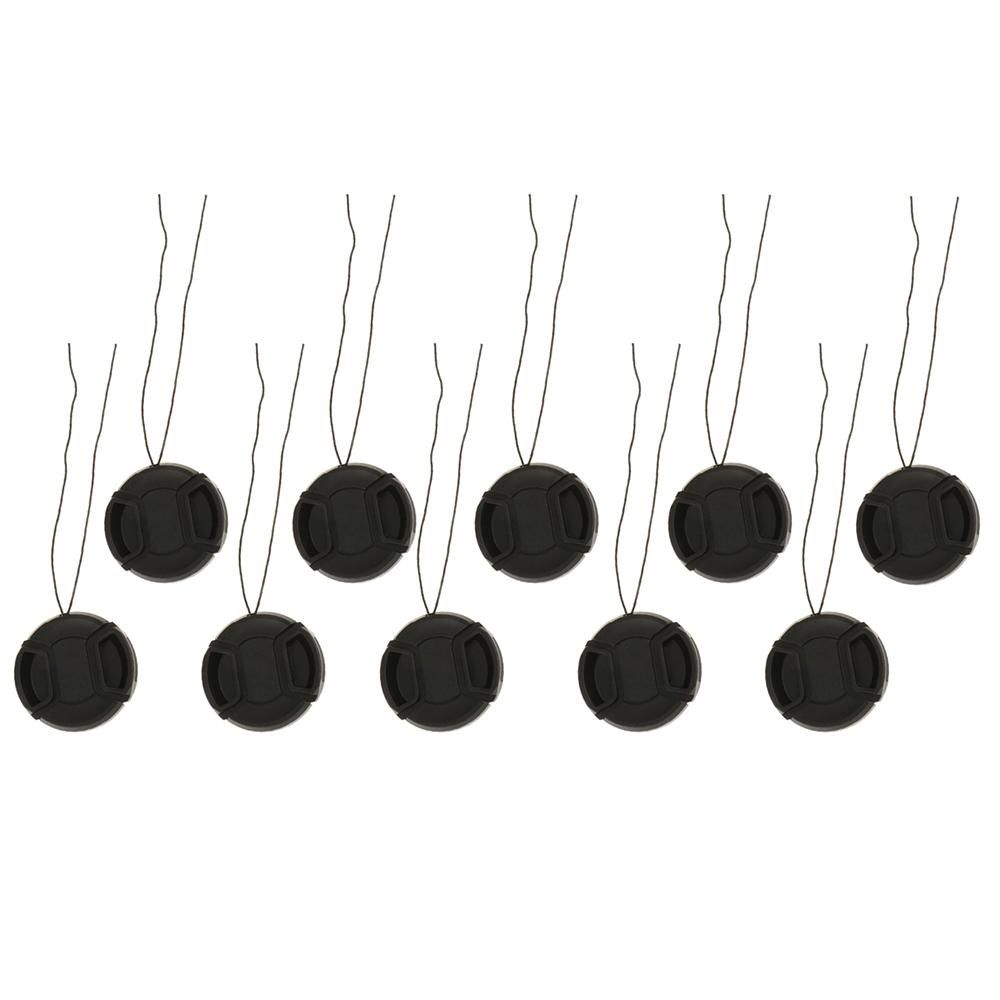 10Pcs Front Rear Lens Cap for Canon Nikon Sony Camera Ultra Violet Accessories - Black-67mm