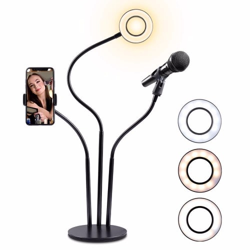 Selfie Ring Light With Cell Phone Holder Stand