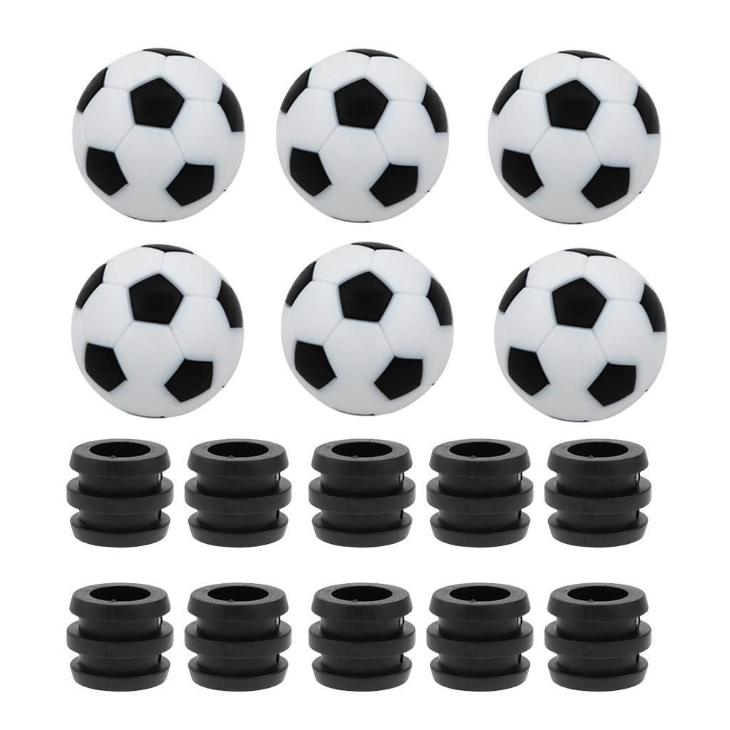 Standard 32mm Foosball Ball Replacement Plastic Black+White-16pcs