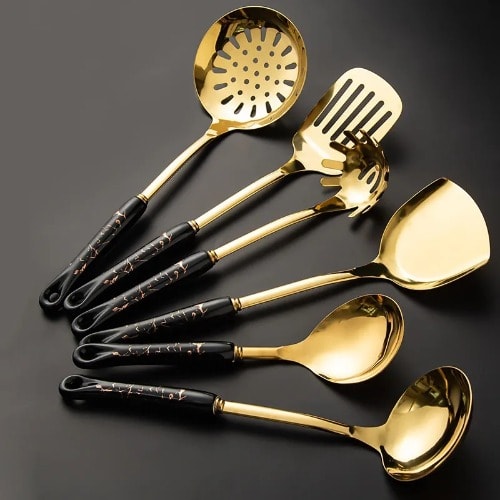 Stainless Steel Cooking Spoon Set - 7 Pieces