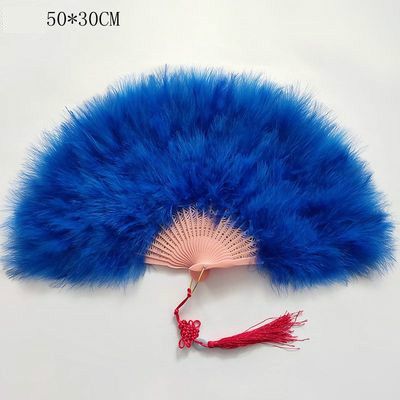Catwalk Party Fans Cassical Fan Mariage Para Boda Abanicos Abanico Feather Fluff Fan Hand Eventail Wedding Colorful Portable