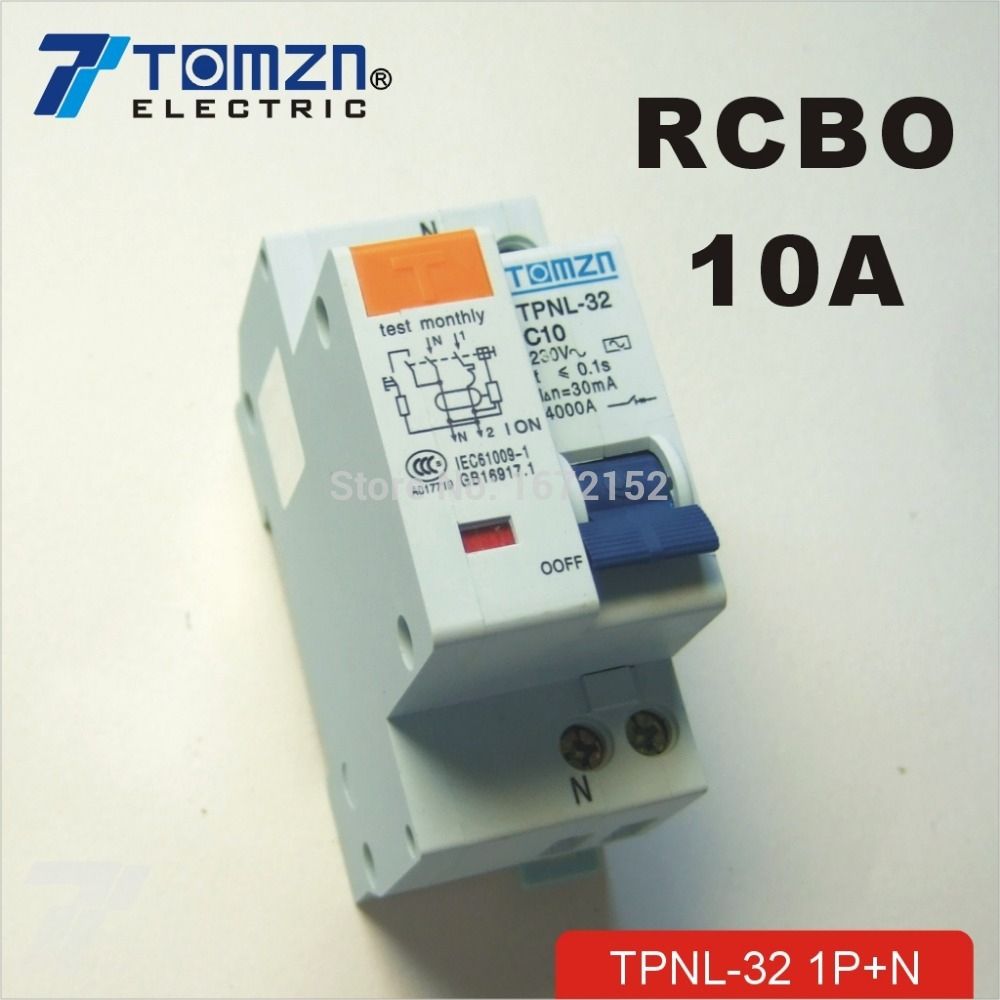 230V~ DPNL Residual 60HZ 10A 1P+N Current Circuit 50HZ