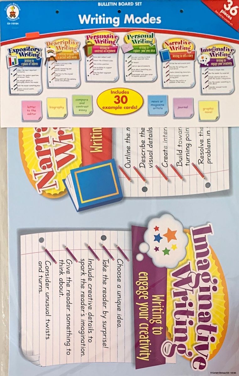 CARSON DELLOSA BIG BULLETIN BOARD SET: WRITING MODES