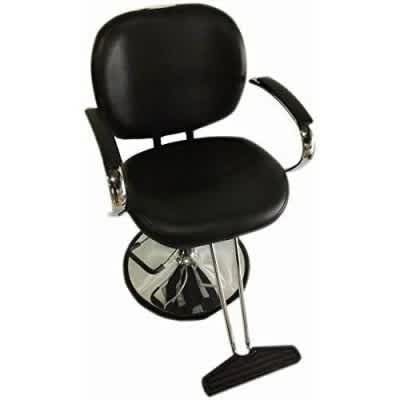 Salon Leather Comfort Barbing Chair - Black