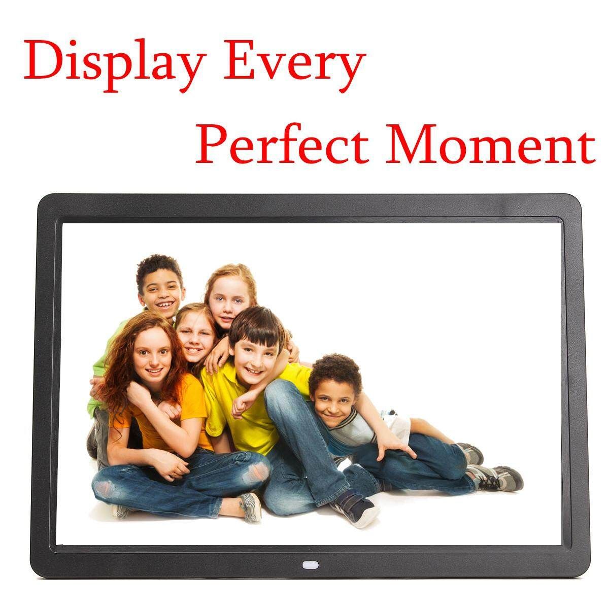 15.6"HD TFT-LCD Digital Photo Frame Alarm Clock MP3 Movie Player+Remote Control